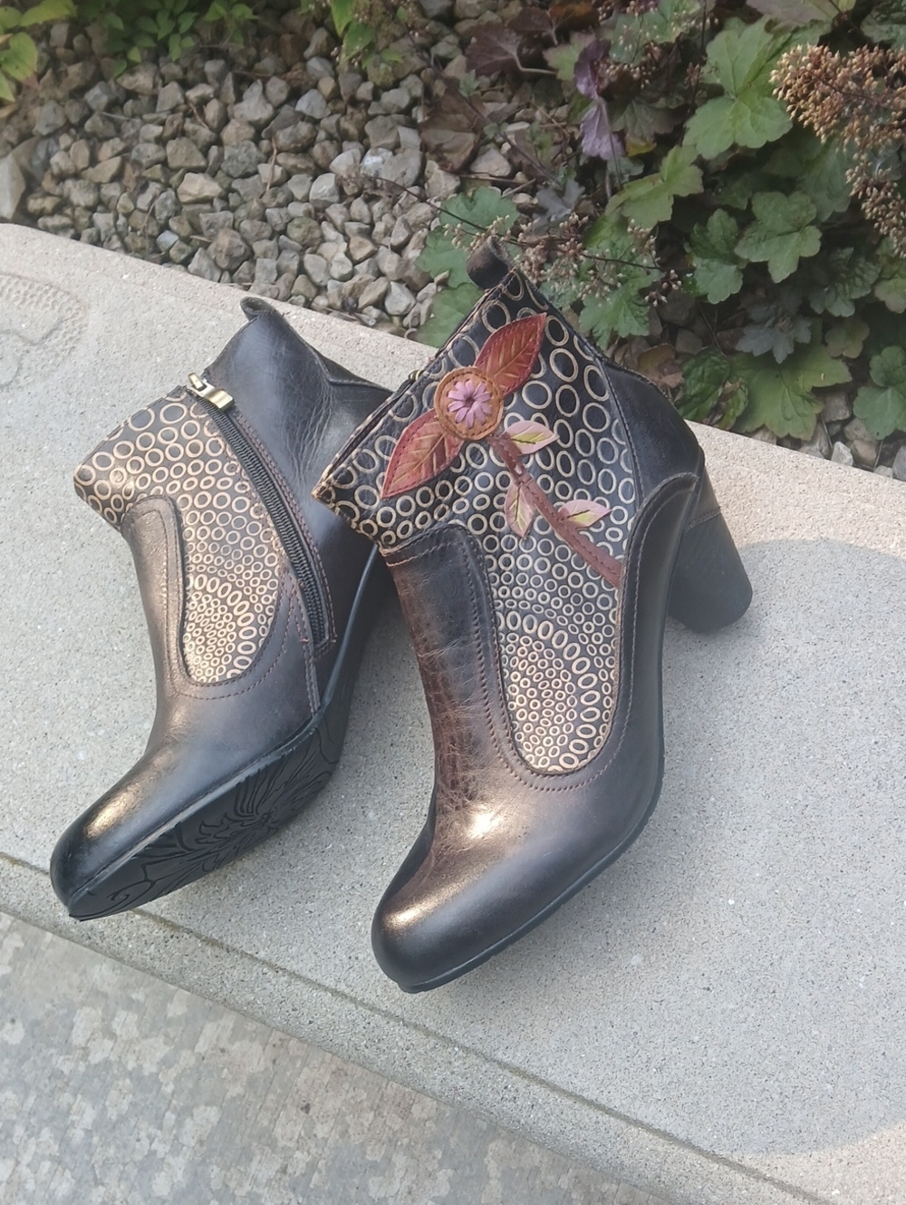 L'Artiste by Spring Step "Parfum" Ankle Boots in dark brown Sz41(9.5) Steampunk - Picture 4 of 12